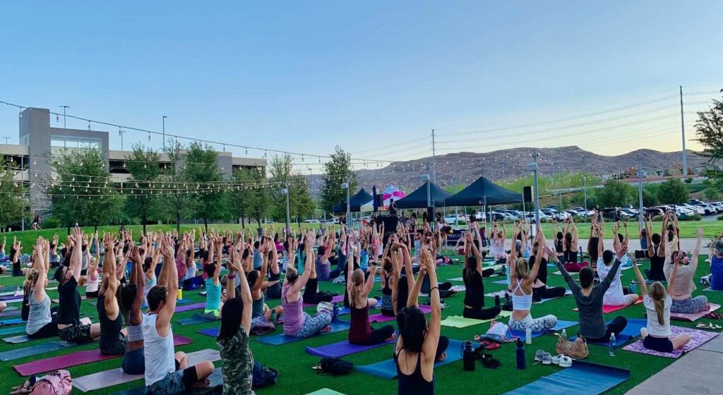Fitness on the lawn in Summerlin