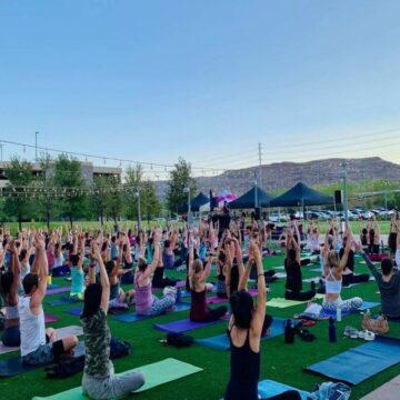 Fitness on the lawn in Summerlin